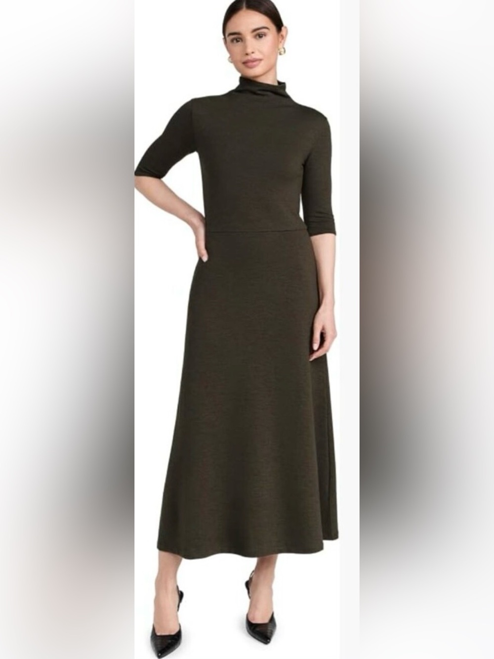 Vince Green Elbow Sleeve Dress